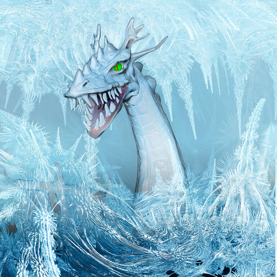 Ice Dragon Digital Art by Carol and Mike Werner