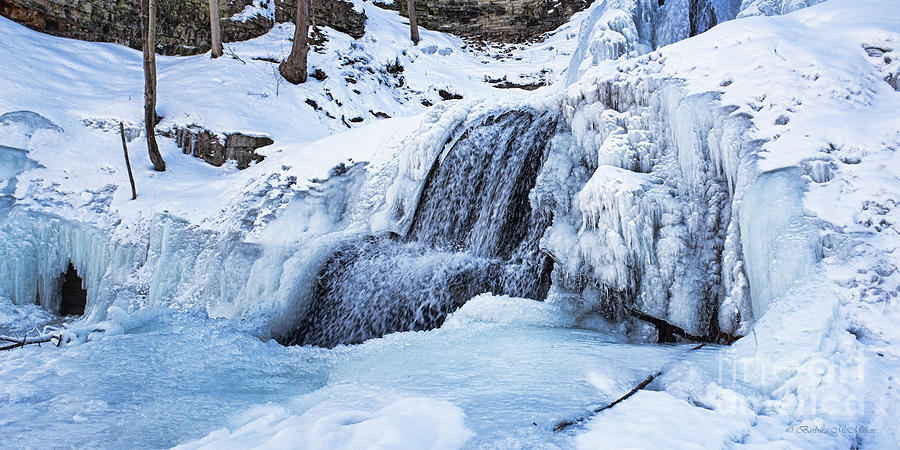Ice Encased Lower Sherman Falls Photograph by Barbara McMahon