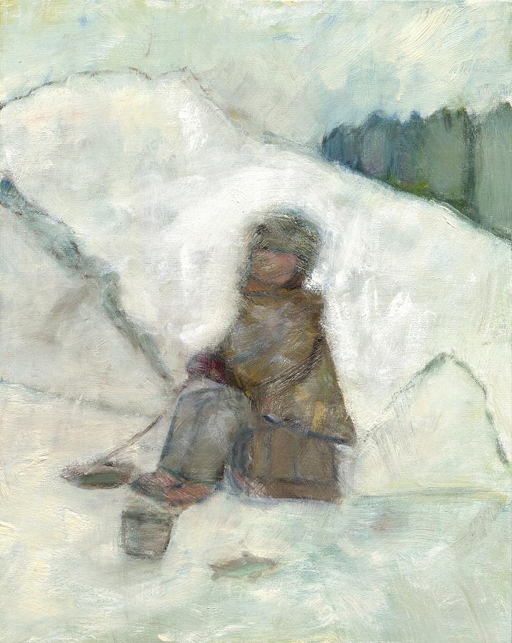 Ice Fishing Painting by David Dossett