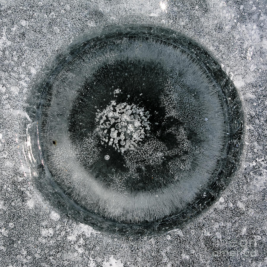 Madison Photograph - Ice fishing hole 9 by Steven Ralser