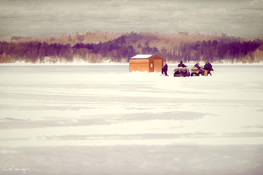Ice Fishing In Ontario Photograph