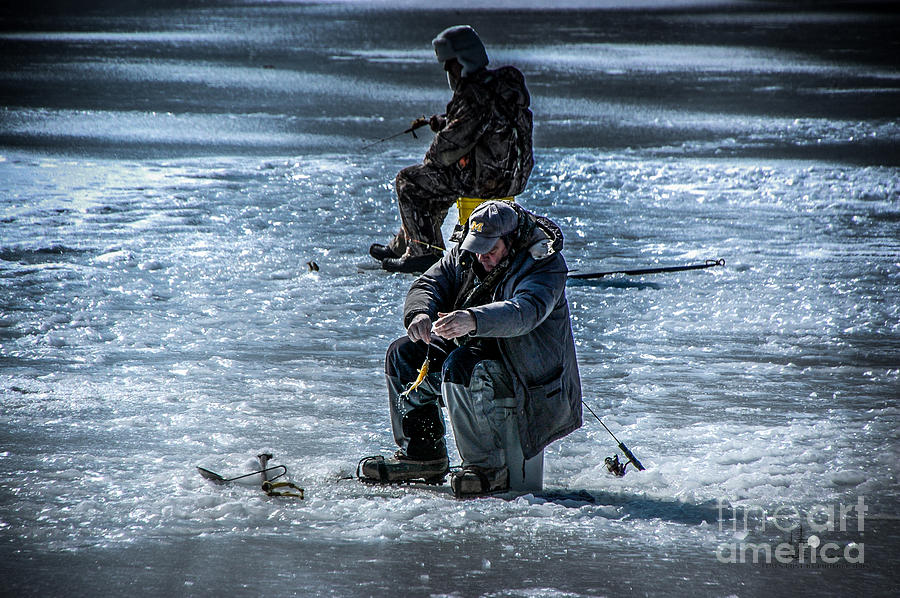 Ice Fishing Photograph by Ronald Grogan