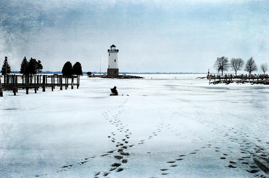 Ice Fishing Solitude 2 Photograph by Janice Adomeit