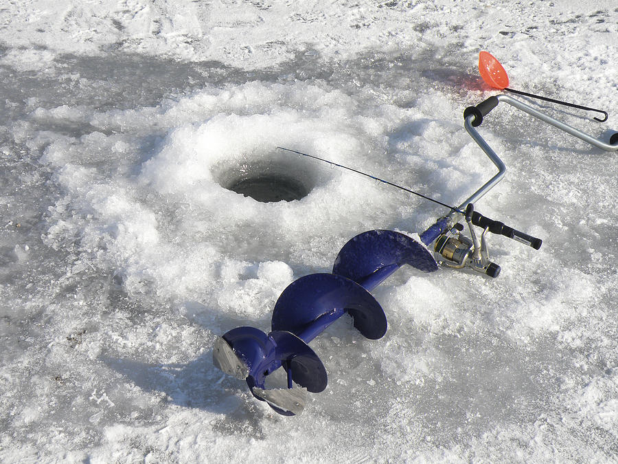 Ice fishing #7 Photograph by Nick Mares