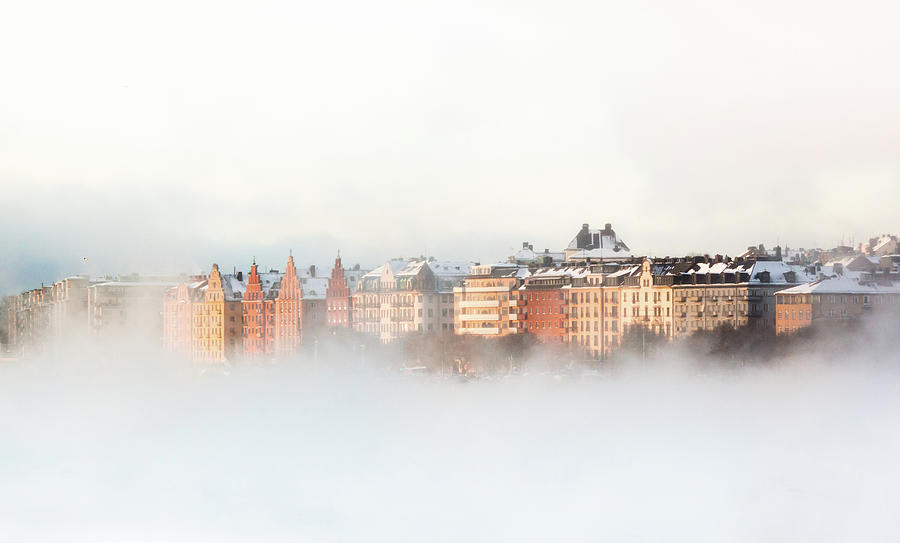 Ice Fog Over Riddarfjärden Photograph by Hannes Runelöf
