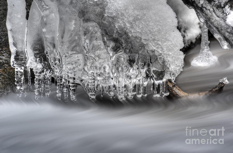 Ice formation above stream Photograph by Dan Friend