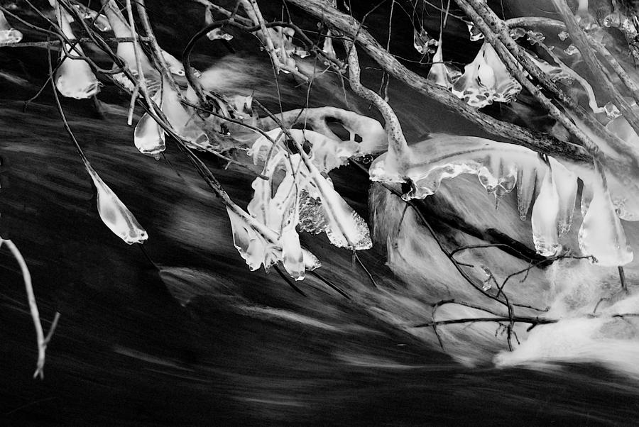 Ice Formations II  in BW Photograph by Margie Avellino