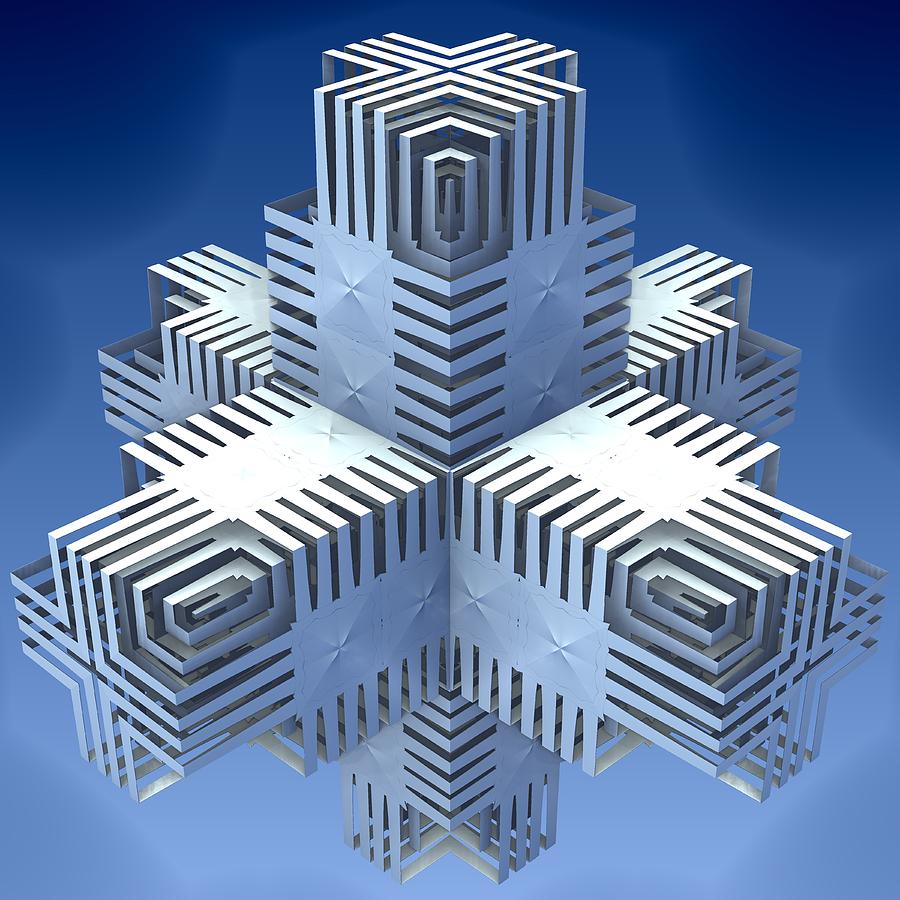 Winter Digital Art - Ice Fortress by Lyle Hatch