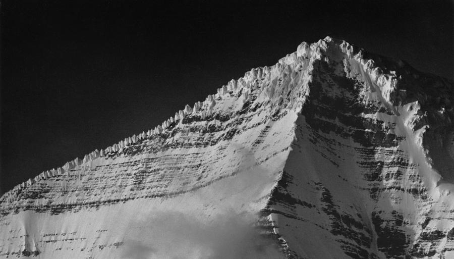 102493-E-BW Ice Gargoyles on Mt. Robson Photograph by Ed  Cooper Photography