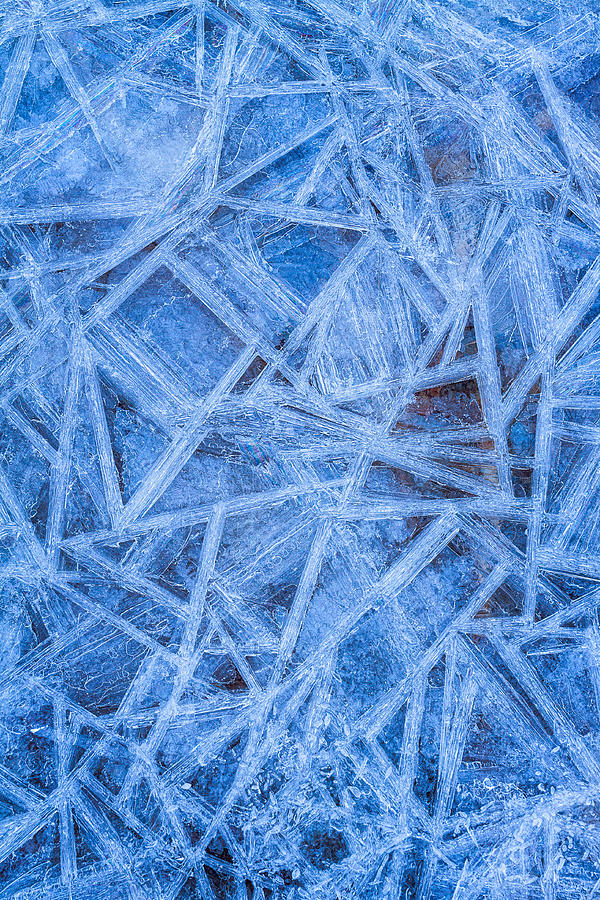 Ice Geometric Photograph by Jeff Sinon