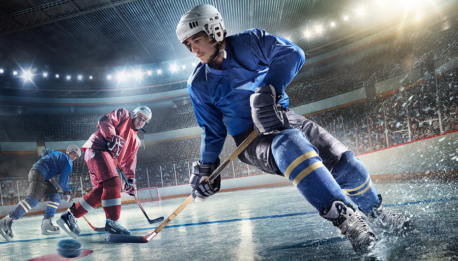 Ice Hockey Player on Hockey Arena Photograph by Dmytro Aksonov