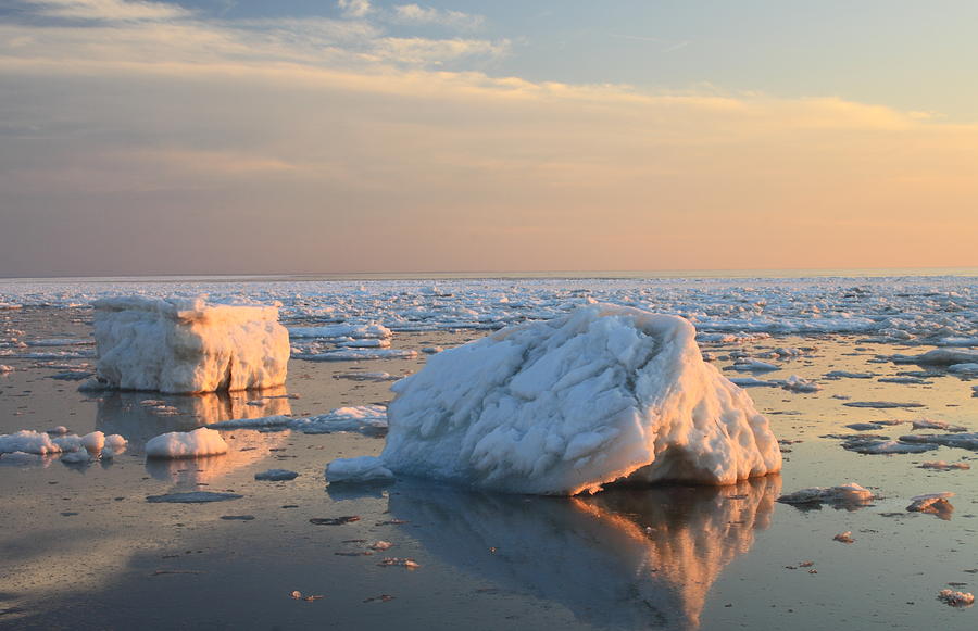 Ice in Cape Cod Bay March 2015 Photograph by John Burk