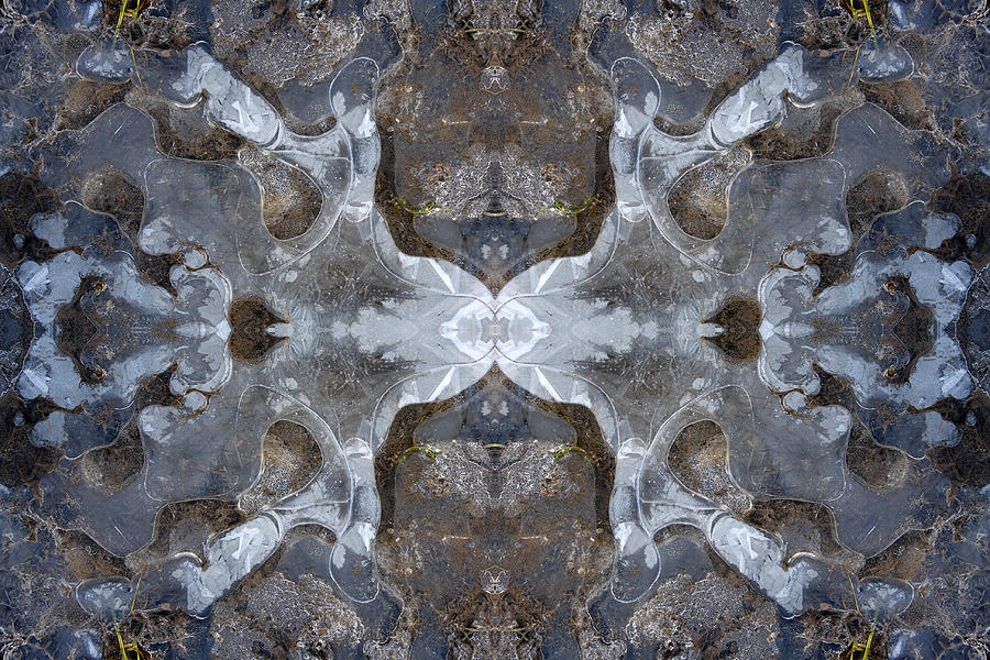 Ice kaleidoscope 2 Digital Art by Steve Ball