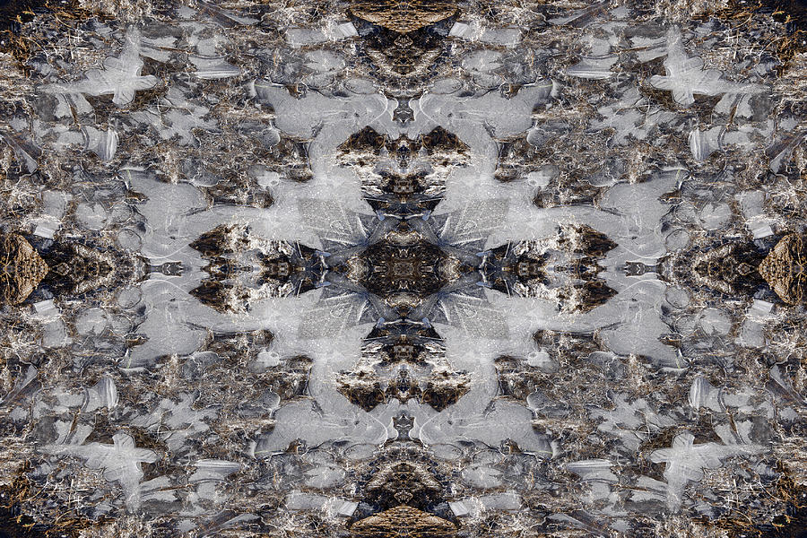 Ice kaleidoscope 3 Digital Art by Steve Ball