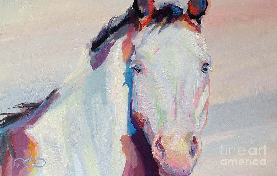 Horse Painting - Ice by Kimberly Santini