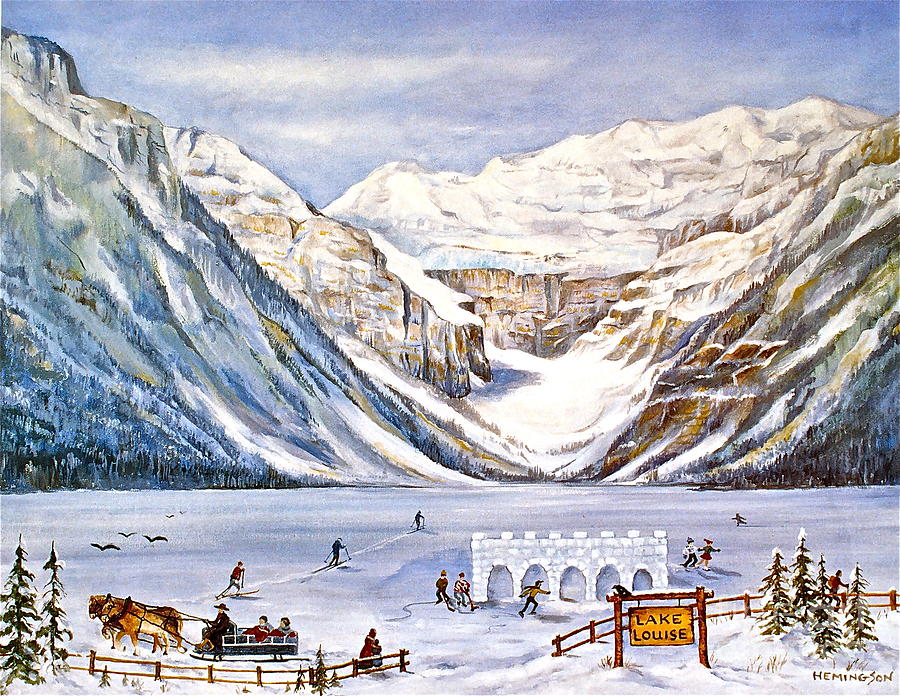 Ice Magic-Lake Louise Winter Festival Painting by Virginia Ann Hemingson -  Fine Art America