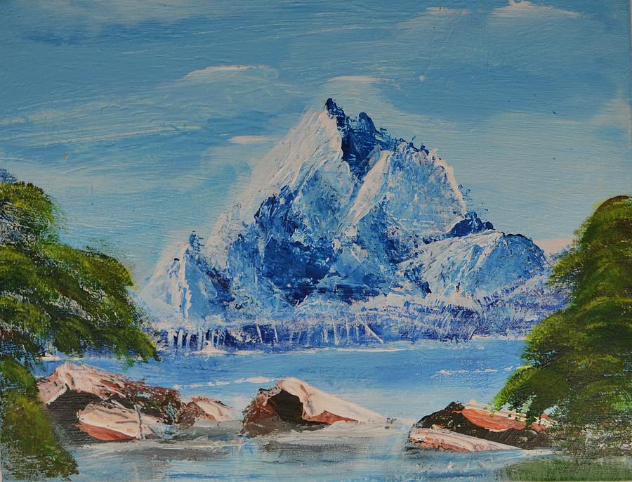 Ice Mountain Painting by P Dwain Morris