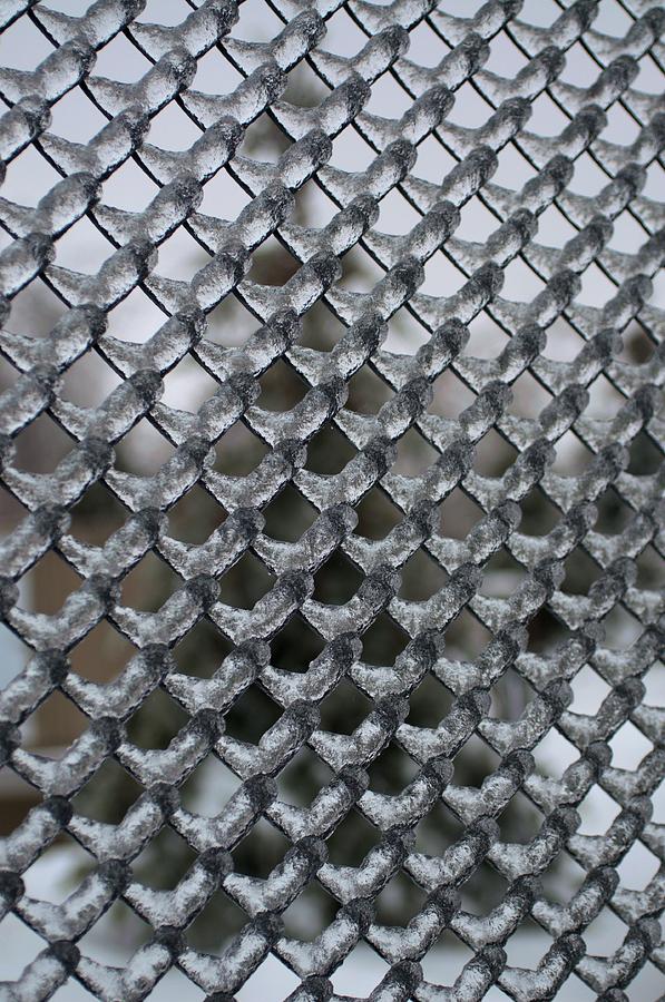 Ice on Chain link Fence Photograph by Douglas Pike