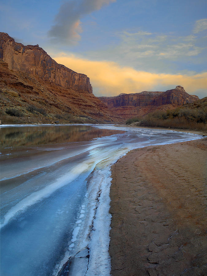 Ice On The Colorado River Cataract Photograph by Tim Fitzharris