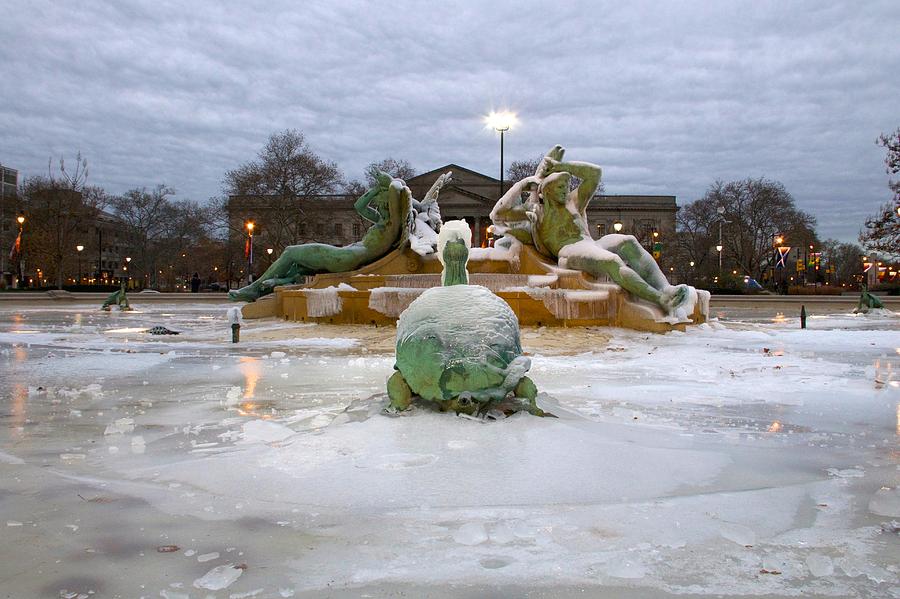 Ice On The Fountain Photograph by Alice Gipson Ice On The Fountain Photograph by Alice Gipson