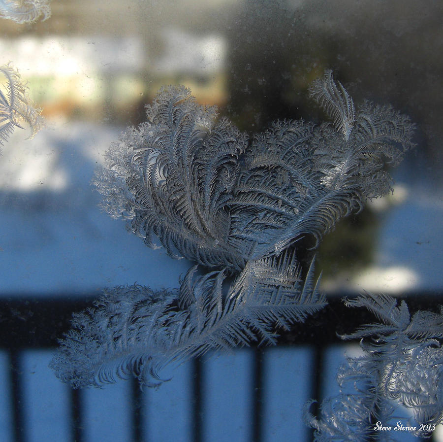 Landscape Photograph - Ice on window by Steve Stones