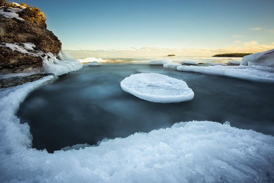 Ice pancake Middlebrun Bay Photograph by Jakub Sisak