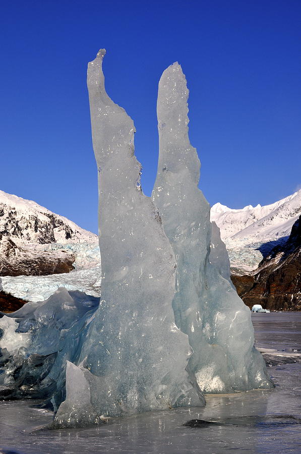 Ice Pinnacles Photograph by Cathy Mahnke