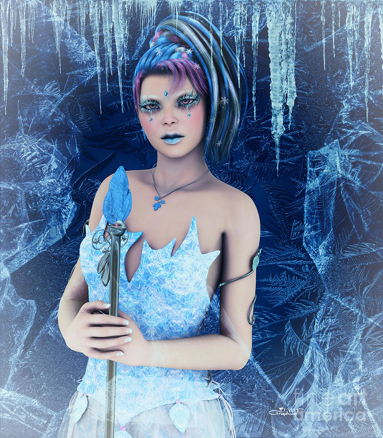 Ice Princess Digital Art by Jutta Maria Pusl