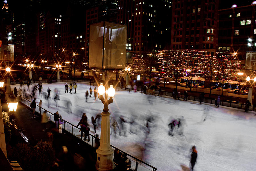 Ice Rink in Chicago Photograph by John McGraw | Fine Art America