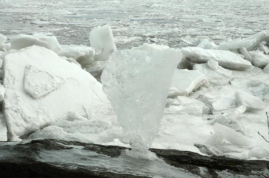 Hudson River Ice Photograph by Cornelia DeDona