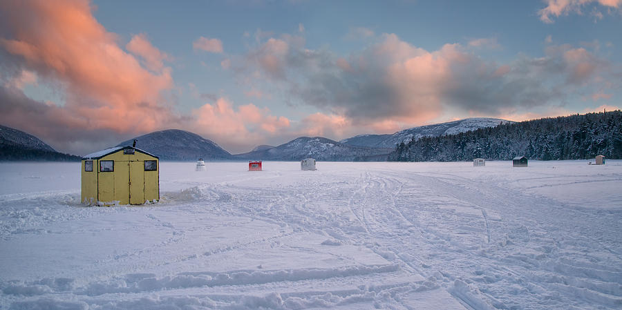 Ice Shacks on Eagle Lake Photograph by Darylann Leonard Photography
