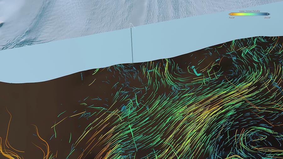 Ice Shelf Ocean Currents Photograph by Nasa/goddard Space Flight Center Scientific Visualization Studio