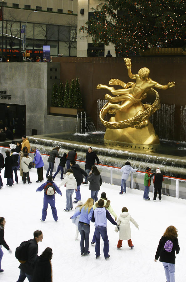 Ice Skating at Rockefeller Center Photograph by Erin Cadigan
