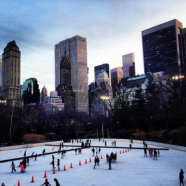 Winter Photograph - Ice Skating In Central Park #nyc by Susan OToole