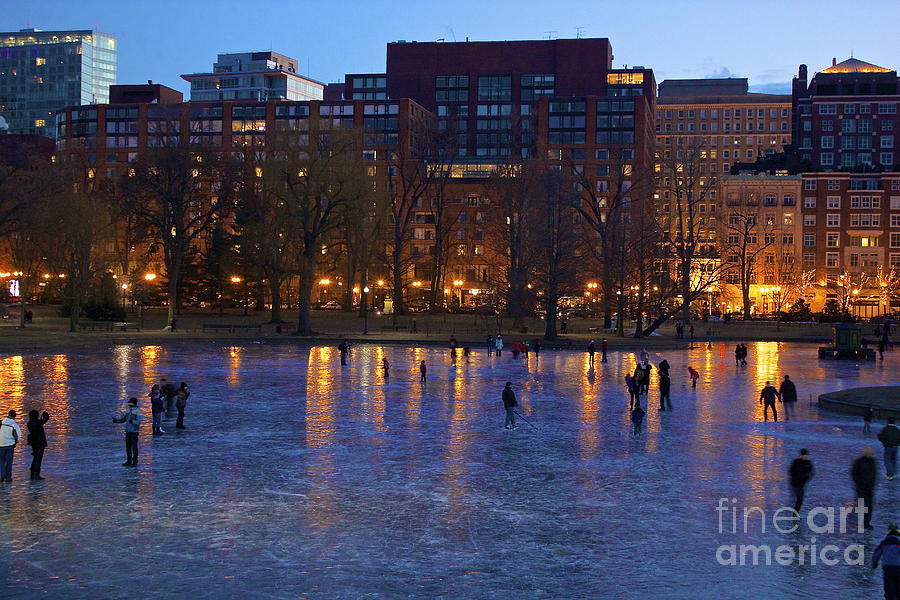 Ice Skating on Boston Common Photograph by Amazing Jules