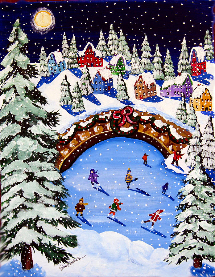 ice skating painting