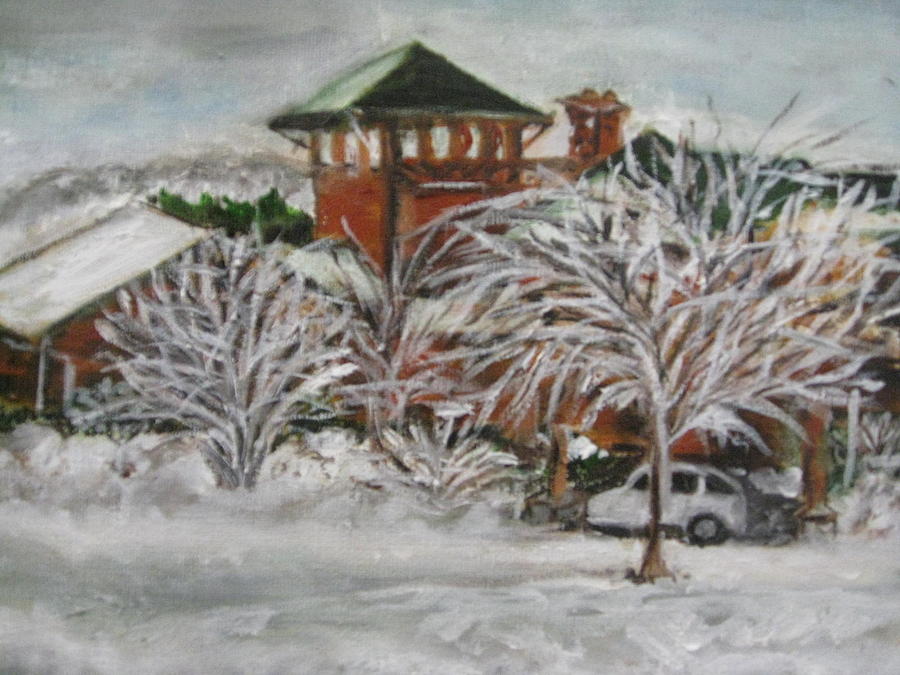 Ice Storm in Montana Painting by Lucille  Valentino