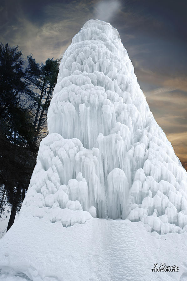 Ice Volcano Fountain Photograph by Joe Granita