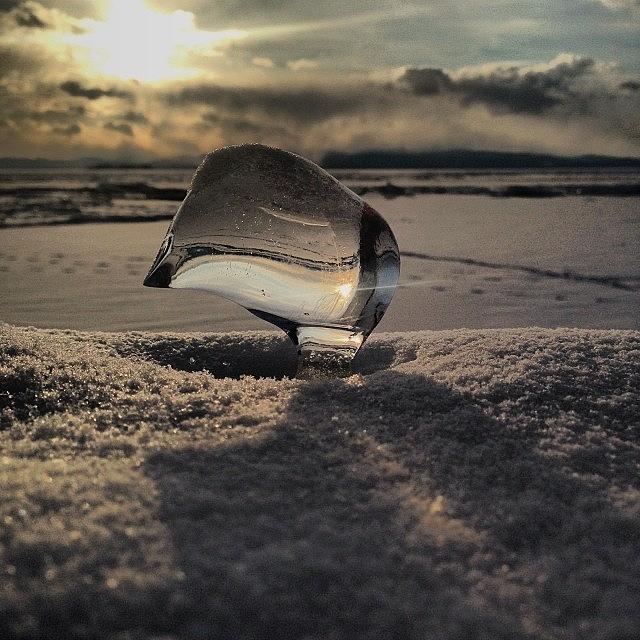 Sunset Photograph - #ice #warp #sunset #vermont #photography by Call Me Kay