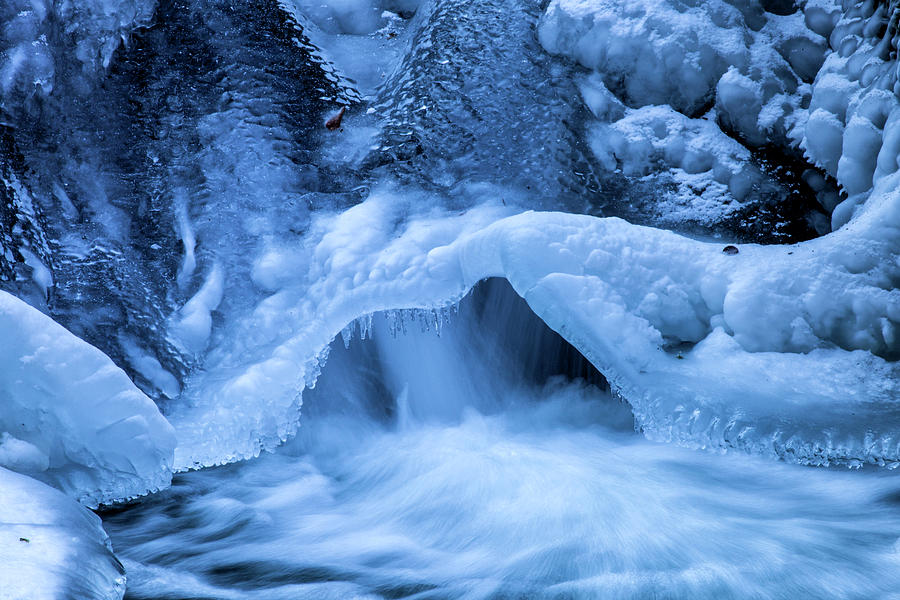 Ice Waterfall In Switzerland Photograph by Sa*ga Photography