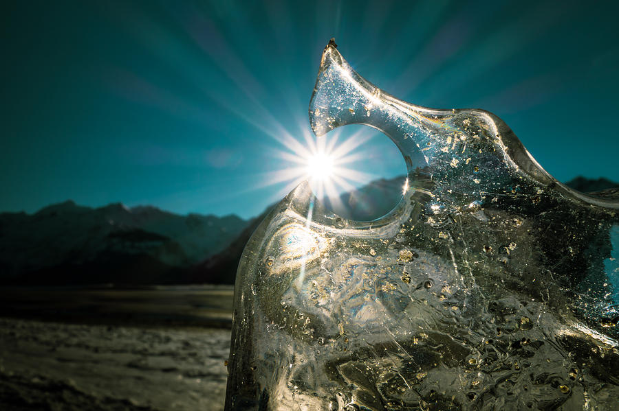 Ice with Sunburst Photograph by Michele Cornelius