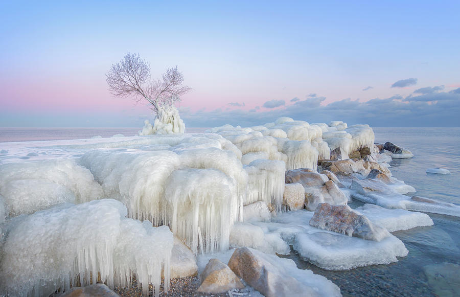Winter Photograph - Ice Wonderland by Larry Deng