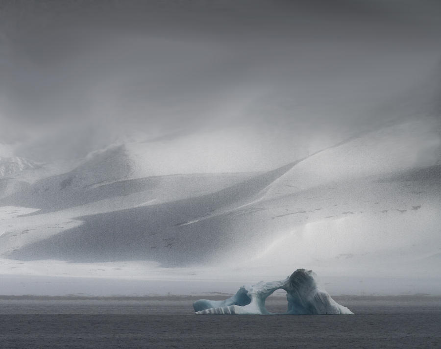 Iceberg and Hills Photograph by Pekka Sammallahti