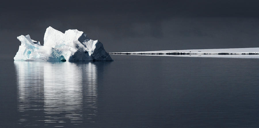 Iceberg and Snowy Plain Photograph by Pekka Sammallahti