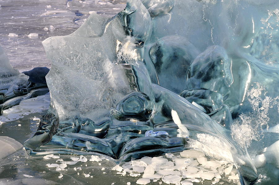 Iceberg Detail - Mendenhall Lake Photograph by Cathy Mahnke
