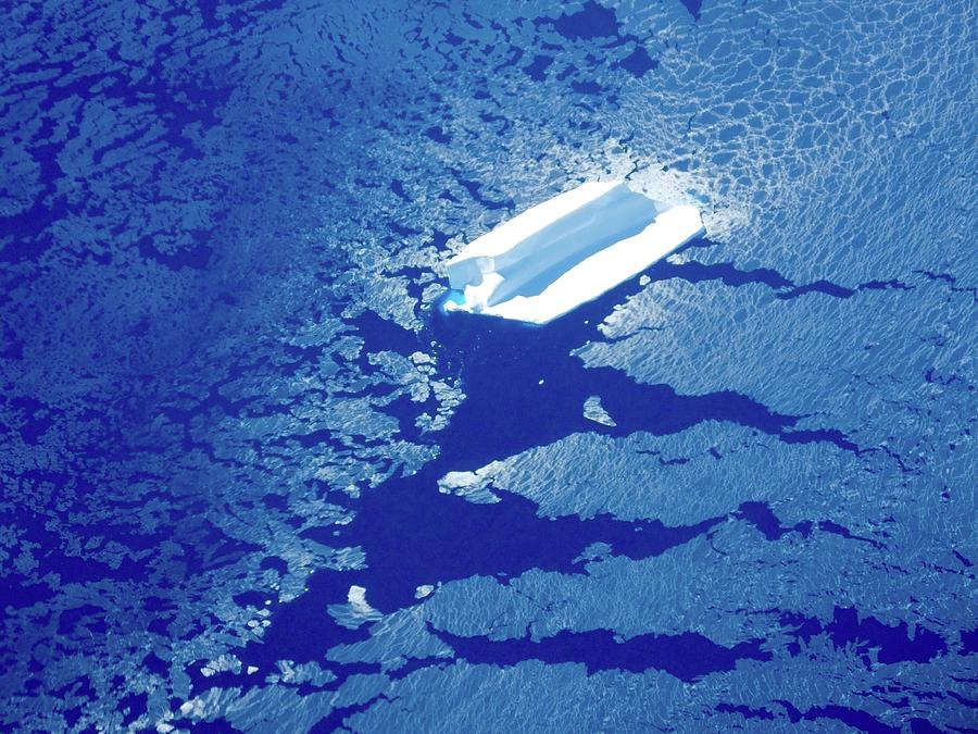 Iceberg With Attached Sea Ice Photograph by Maria-jose Vinas, Nasa/science Photo Library