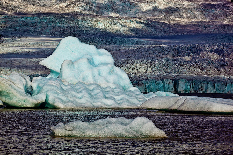 Icebergs Carved From Fjallsjokull Photograph by Richard Ianson