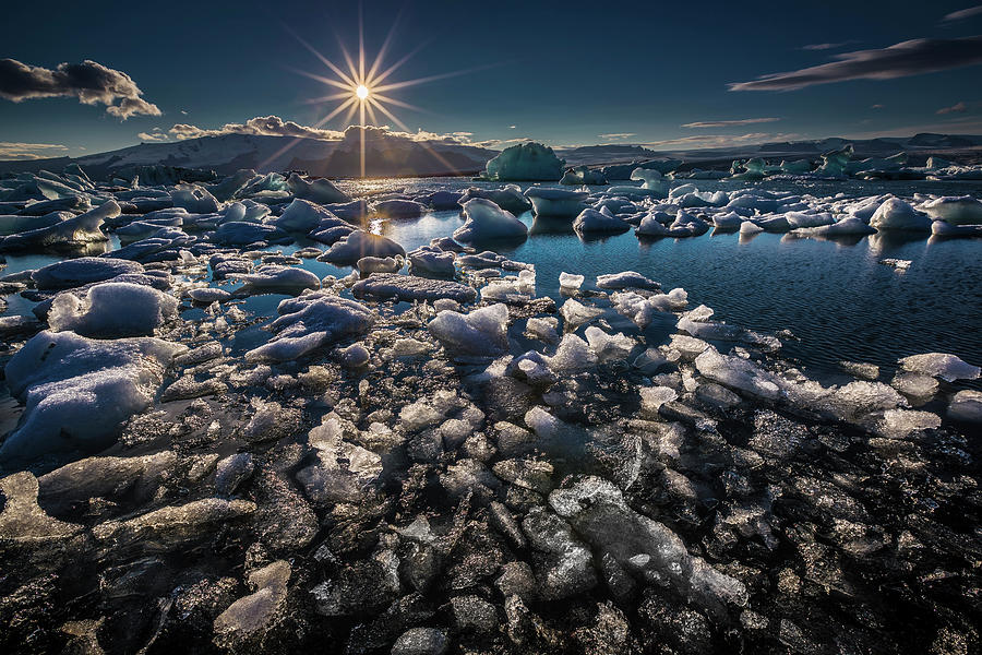 Icebergs Floating In The Jokulsarlon Photograph by Arctic-images