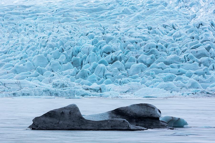 Iceberg Photograph - Icebergs In Glacial Lake by Dr Juerg Alean