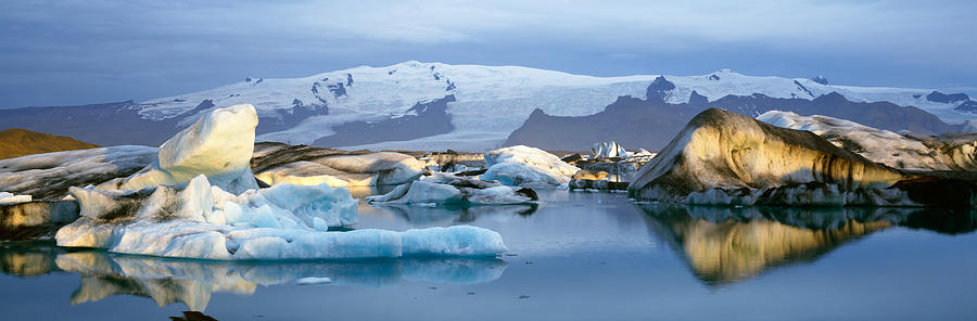 Nature Photograph - Icebergs On Jokulsarlon Lagoon, Water by Panoramic Images